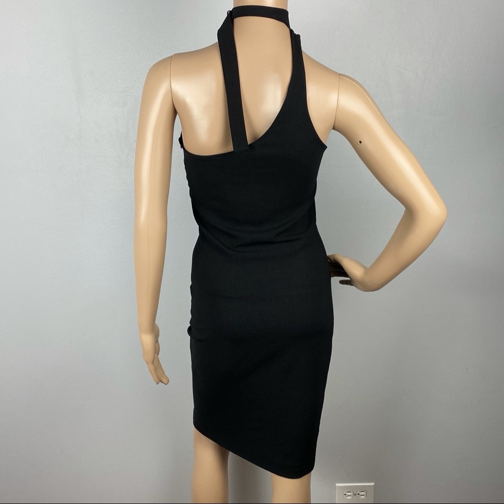 NEW IRO X ANJA RUBIK BLACK CHOKER MINI DRESS - Picture 6 of 8
